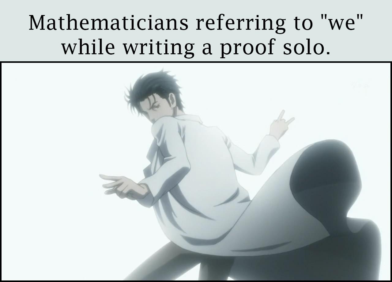The Royal We Of Mathematical Solitude