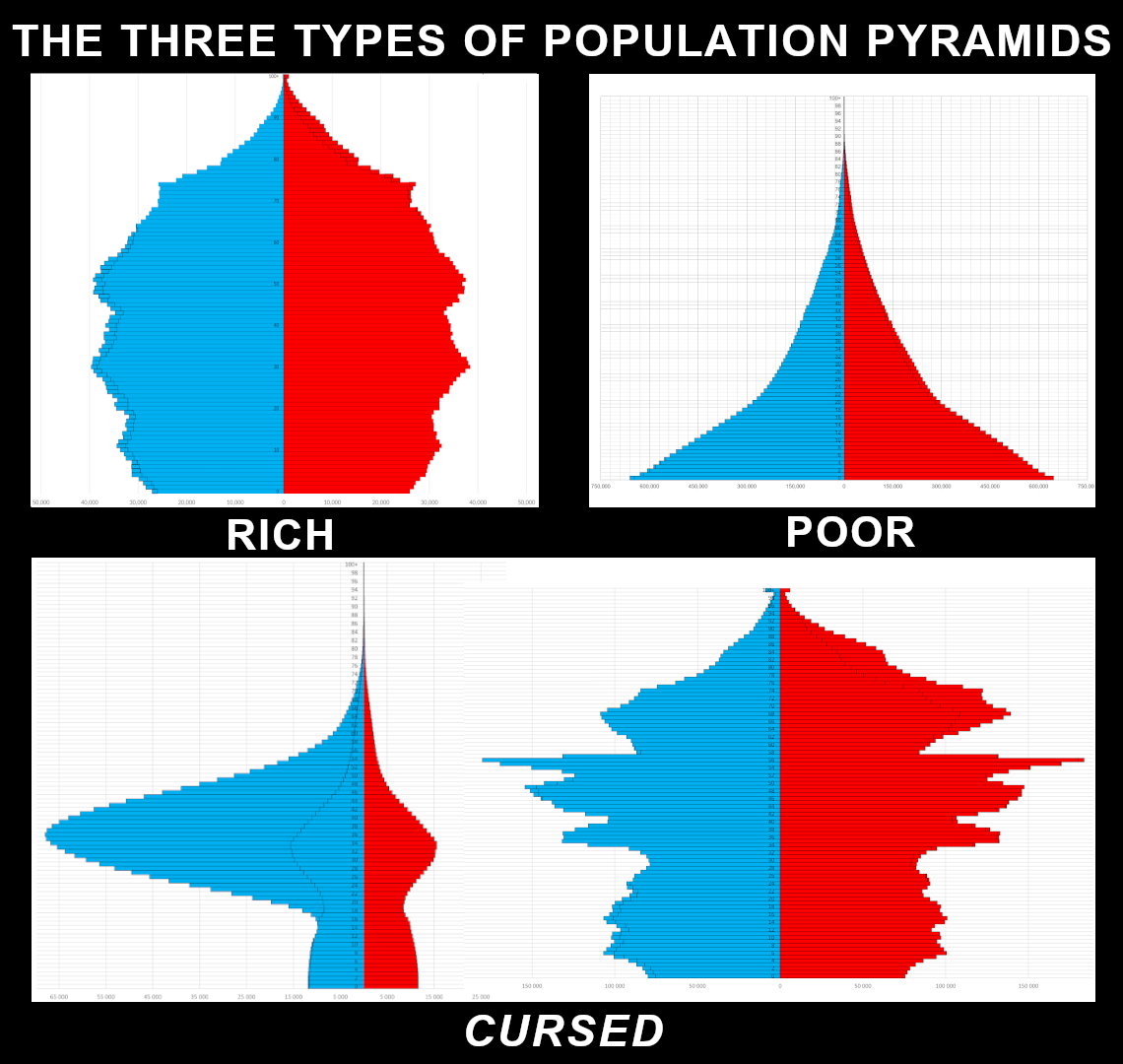 The Three Types Of Population Pyramids