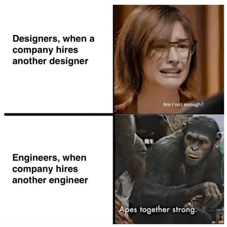 Designers vs. Engineers: Workplace Natural Selection