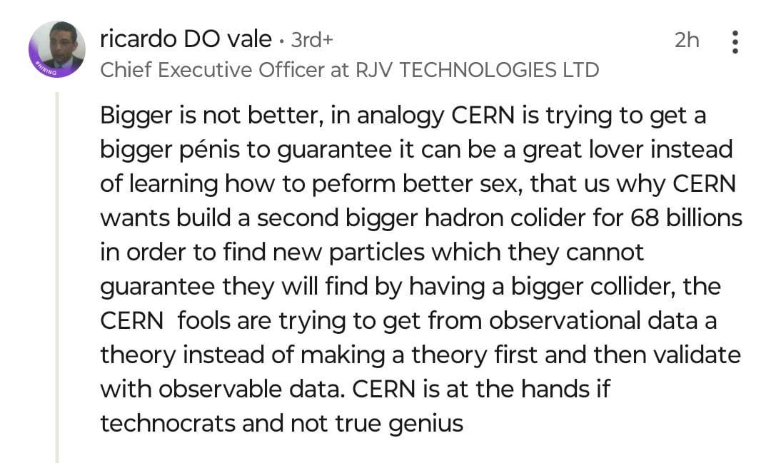 Size Doesn't Matter, Even In Particle Physics