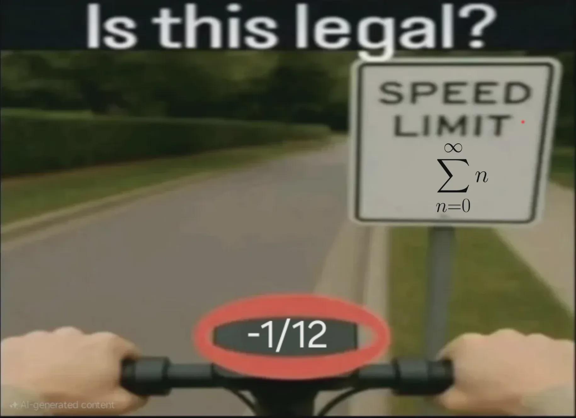 Is Infinite Speed Legally Negative?