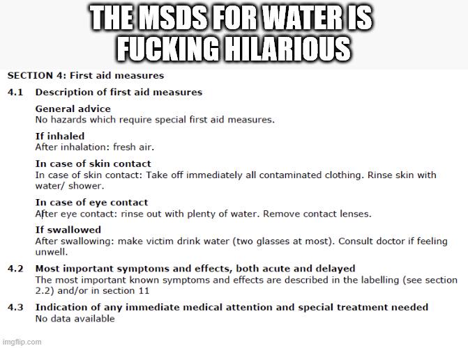 The Circular Logic Of Water's Safety Sheet