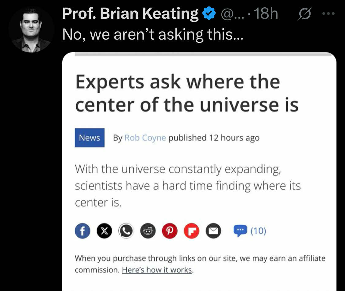 The Center Of The Universe Is... Everywhere And Nowhere