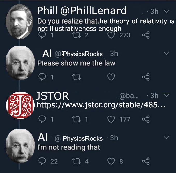 When Einstein Demands The Law But Refuses The Reading