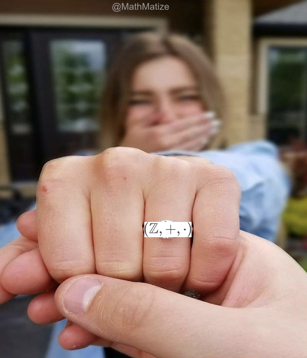 She Said Yes To The Mathematical Ring!
