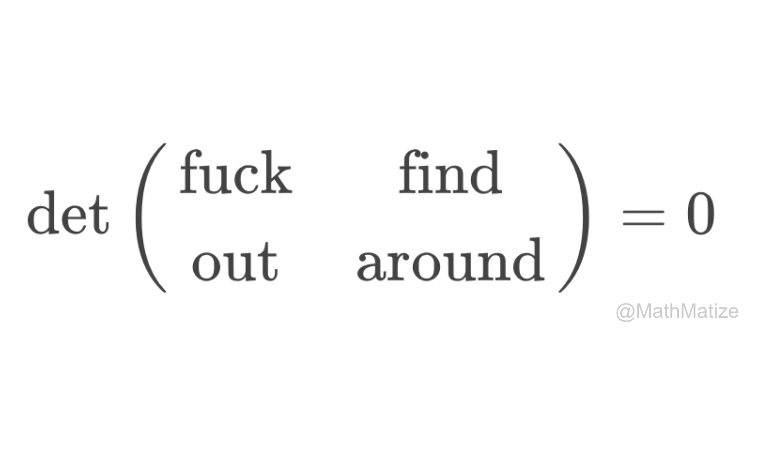 The Matrix Is Not Invertible