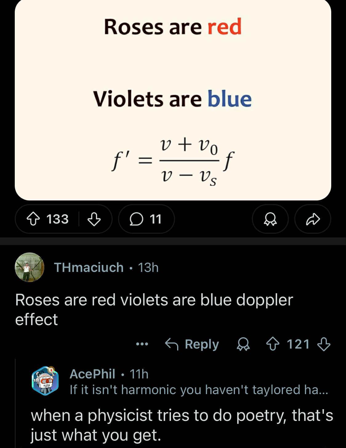 Roses Are Red, Wavelengths Are Shifted