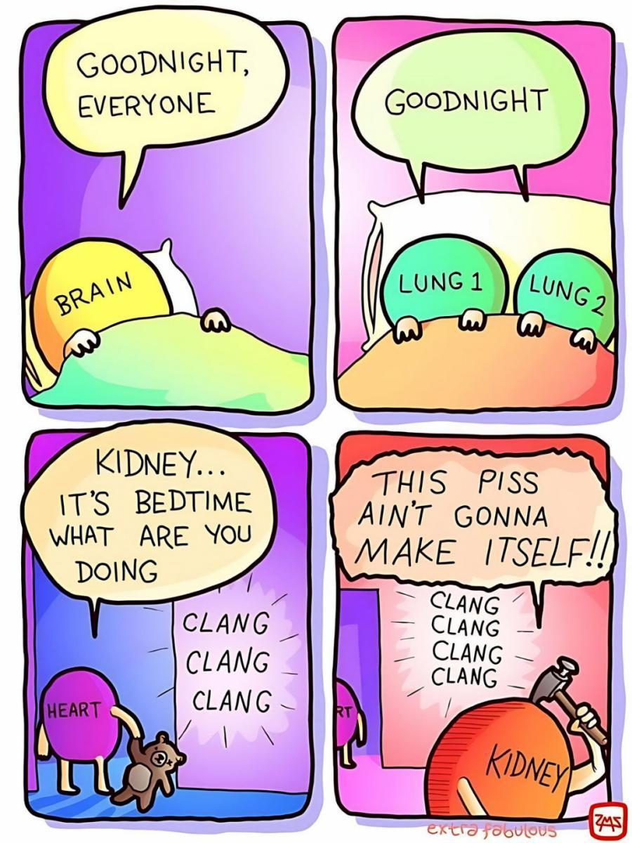 Kidney: Nah Fam, Work Shift Just Started
