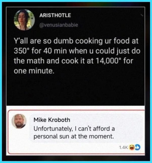 The Thermodynamic Cooking Hack