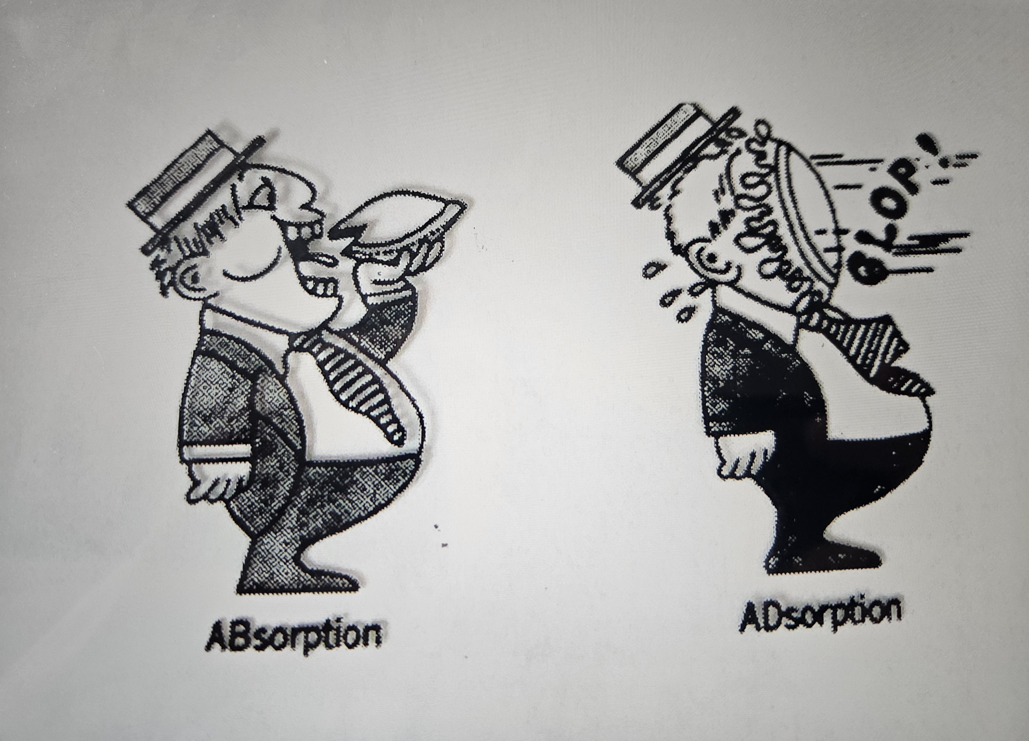 Absorption Vs. Adsorption: The Drinking Game