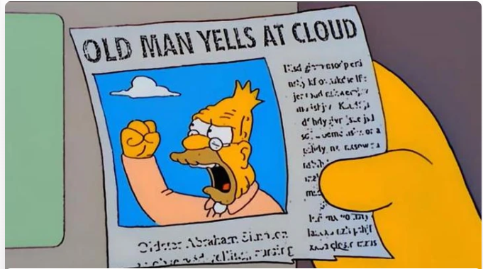 Old Man Yells At Moon's Disappearing Act