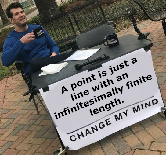 Conversely, Lines Are Just Collections Of Points Oriented End To End