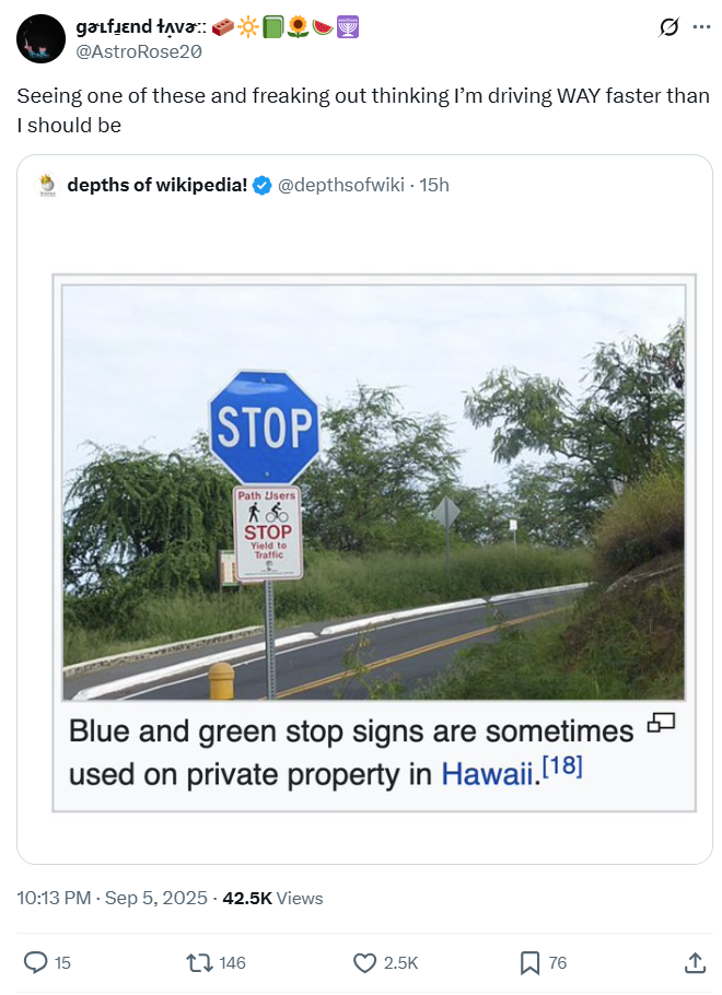 Blue Stop Sign Brain Malfunction