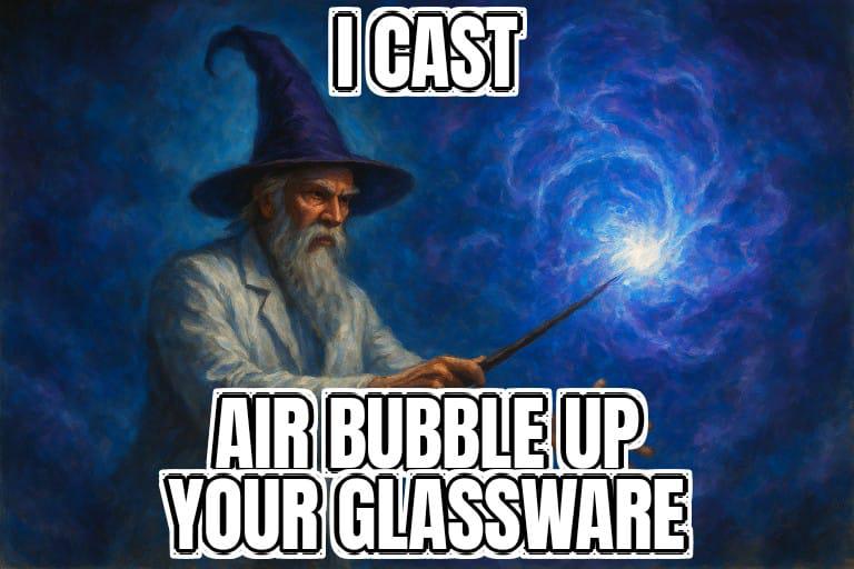 I Cast Air Bubble Up Your Glassware