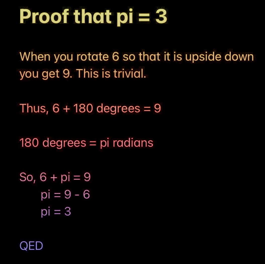 Proof That Pi = 3