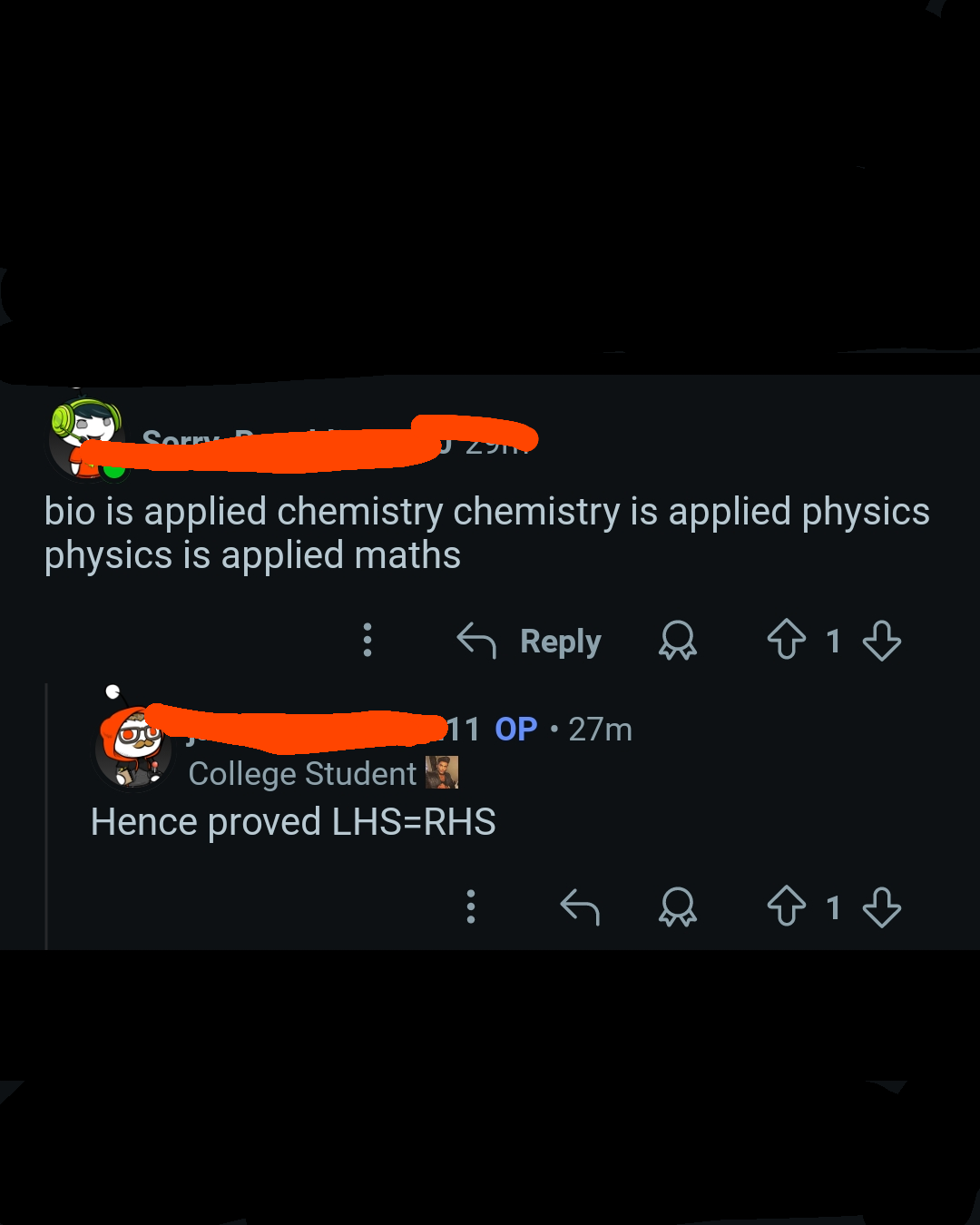 The Scientific Hierarchy: Mathematically Proven