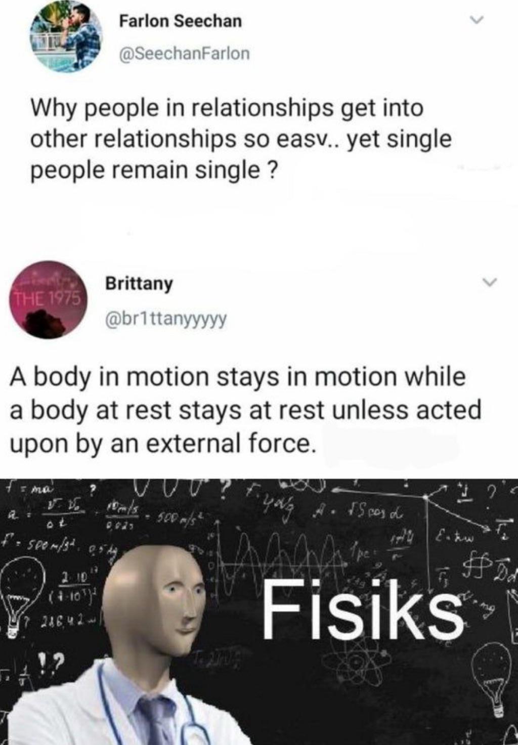 Newton's First Law Of Dating