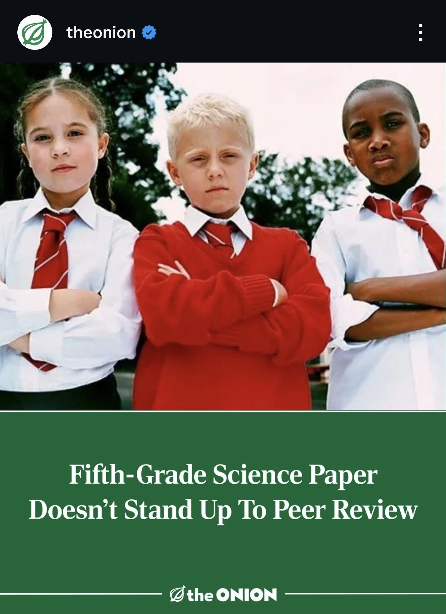 Fifth-Grade Science Paper Doesn't Stand Up To Peer Review