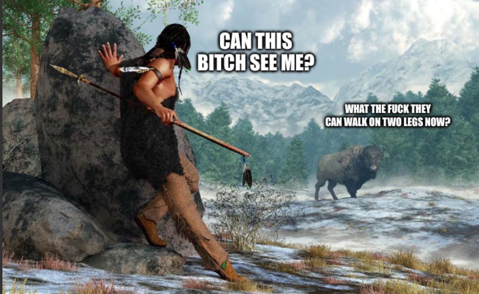 Clovis Person Encounters A Plains Bison