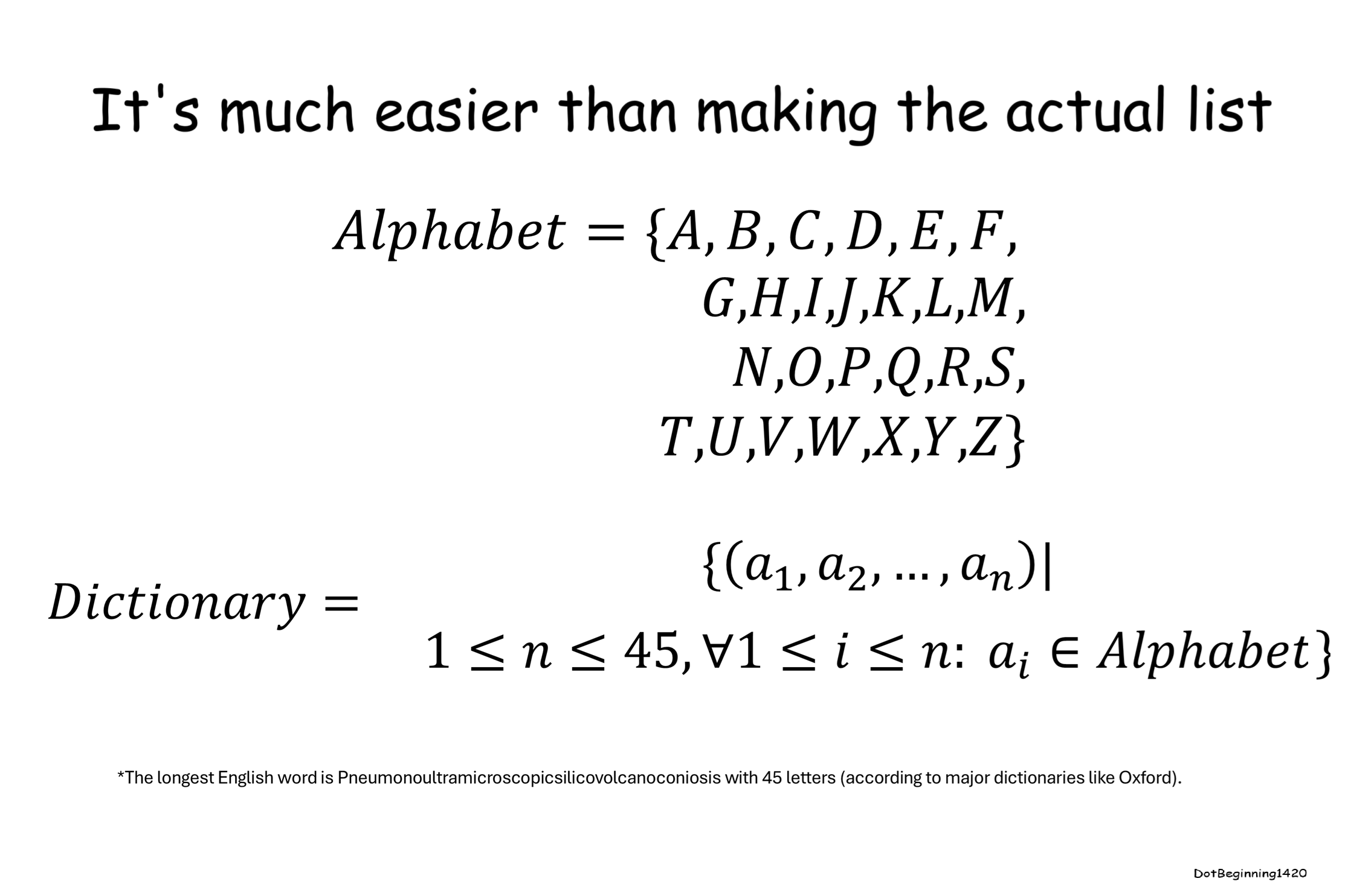 Mathematical Dictionary Hack