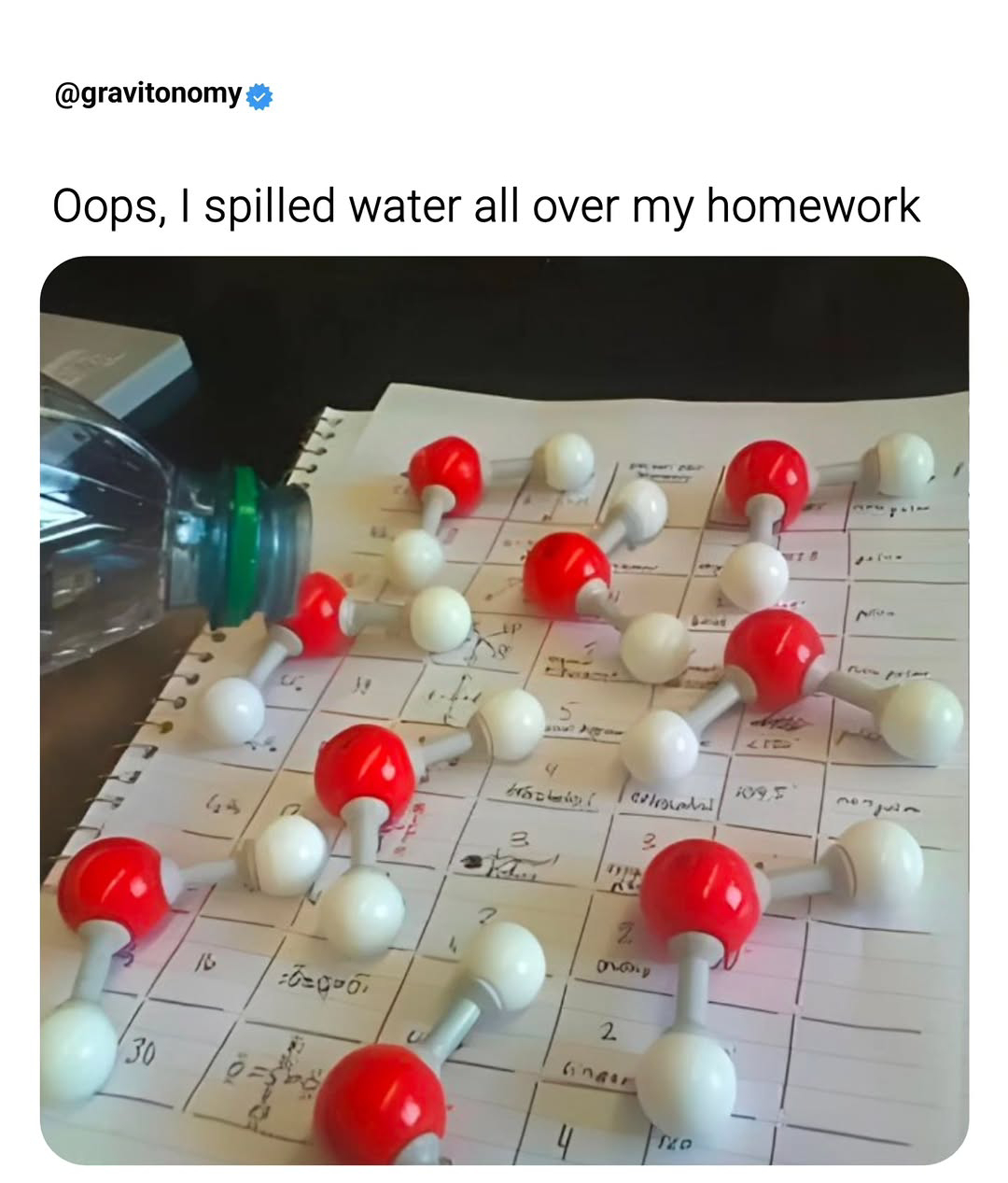 Oops, Spilled Water All Over My Homework