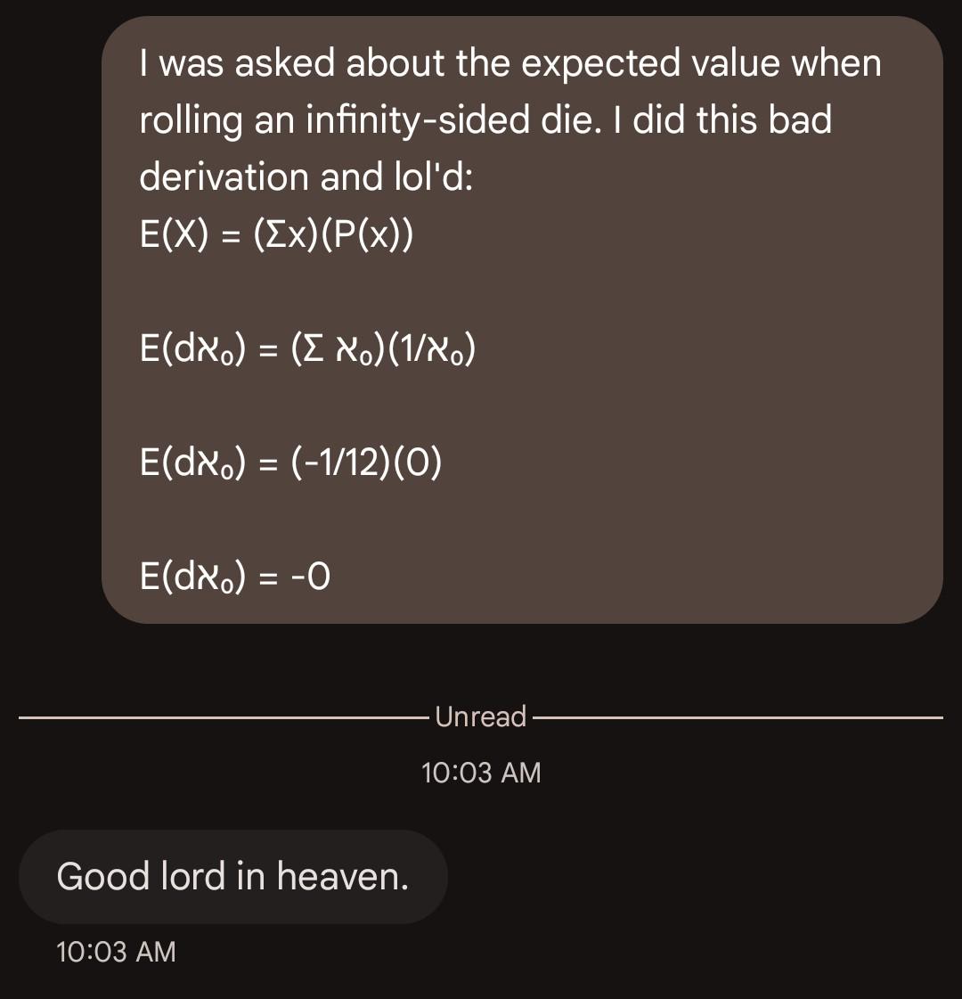 Roll A D∞: When Infinity Breaks Your Math