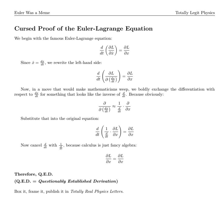 Is This Rigorous Enough For Math People?