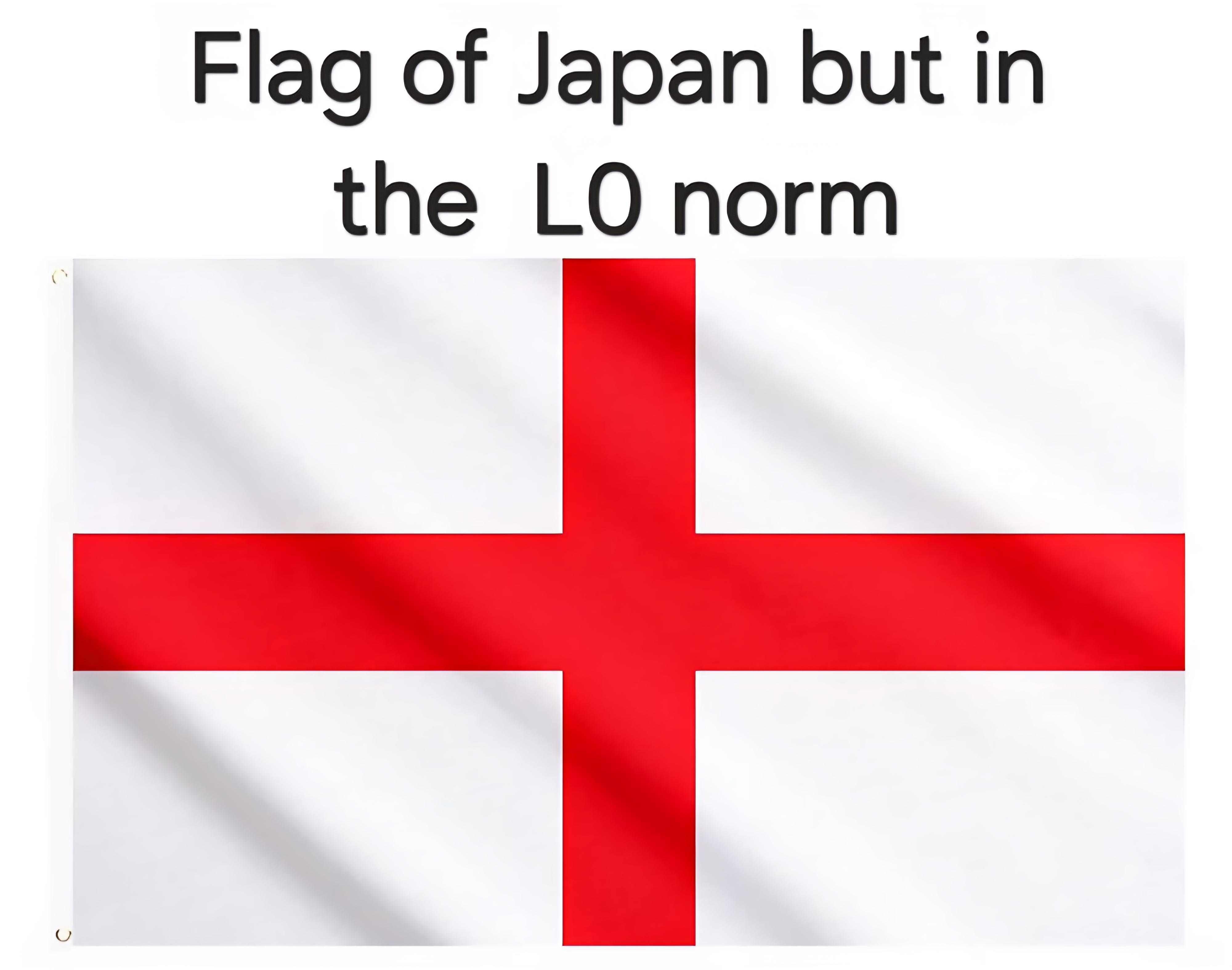 Flag Of Japan But In The L0 Norm