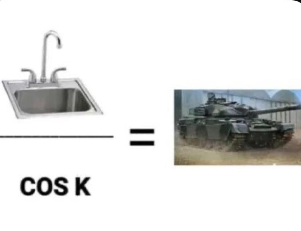 Sink Divided By Tank Equals Pure Mathematical Genius