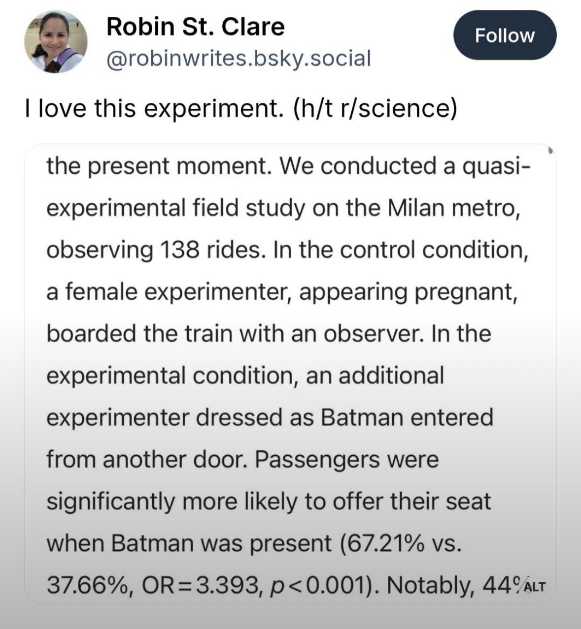 The Batman Variable In Social Science