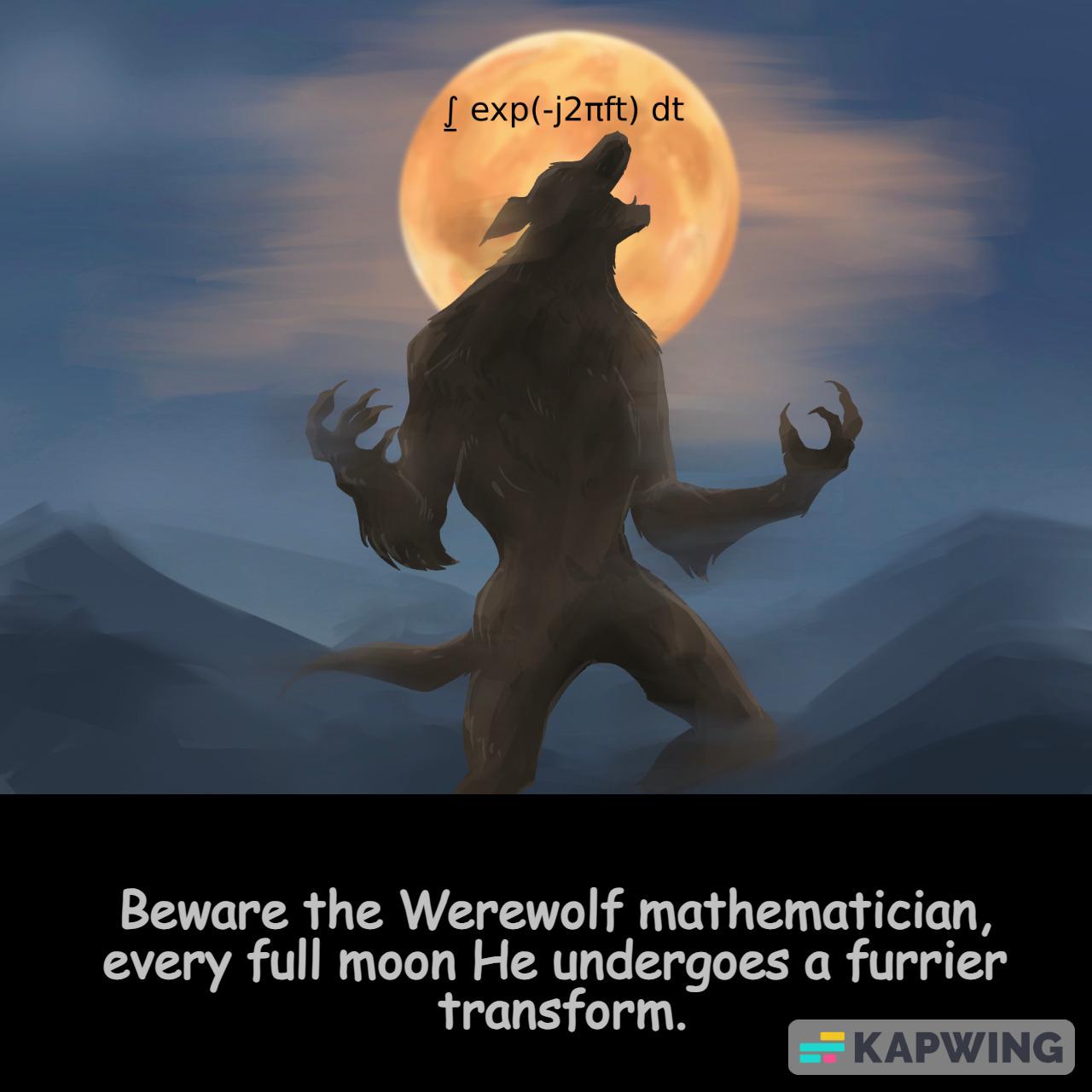 Beware The Werewolf Mathematician