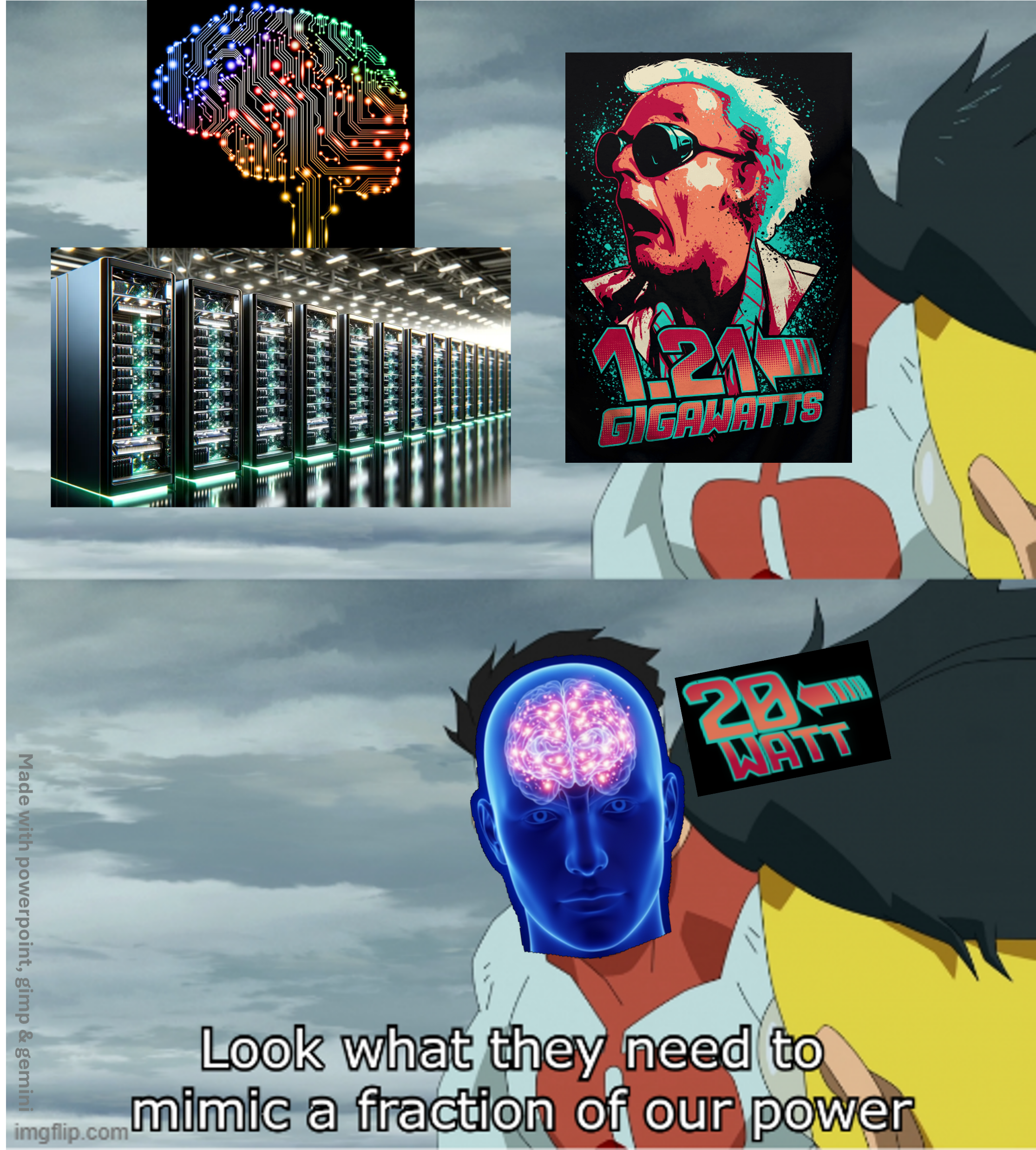 The Efficiency Of The Human Brain Cannot Be Matched