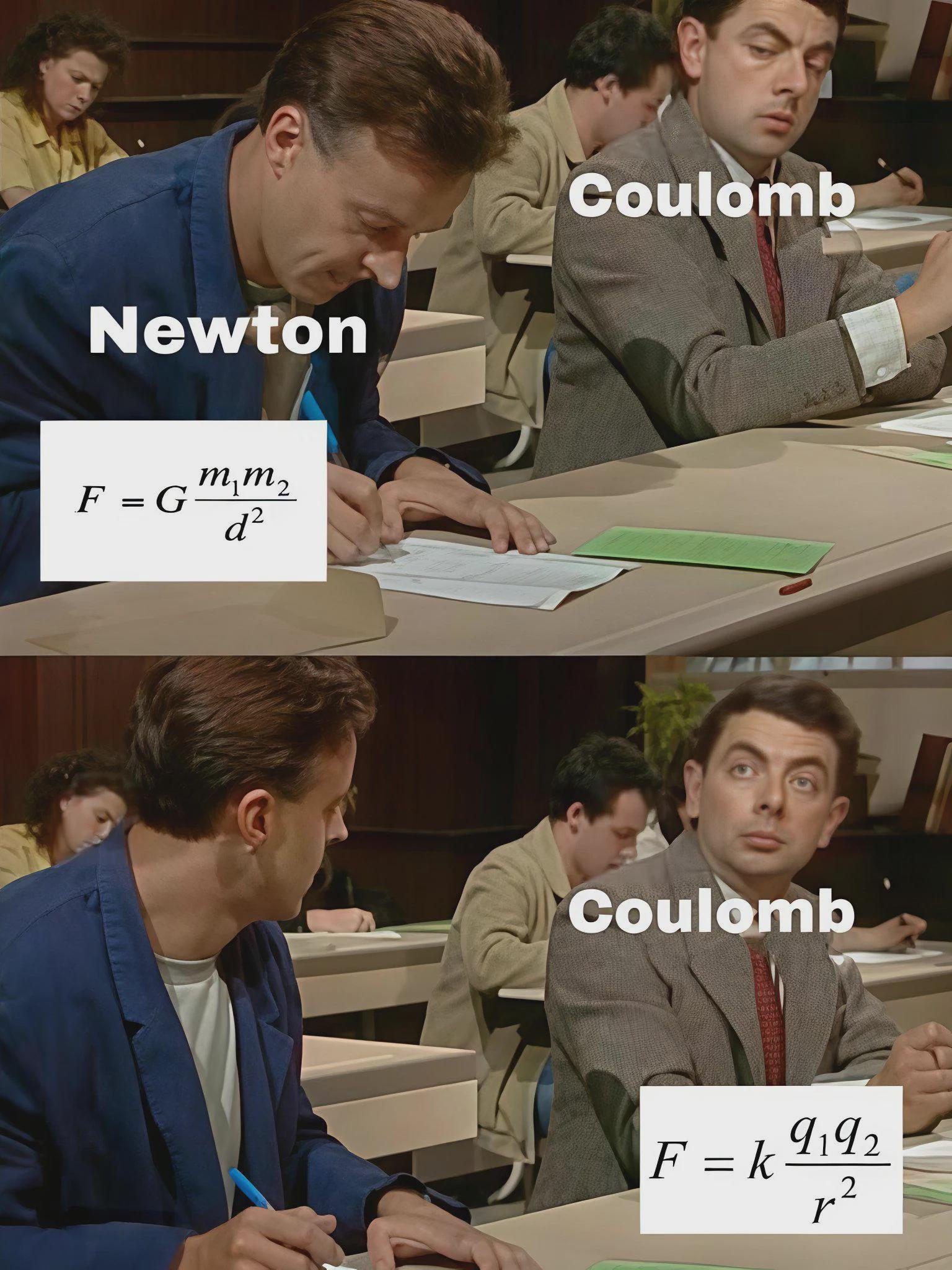 Newton 🤝 Coulomb: Inverse Square Soulmates