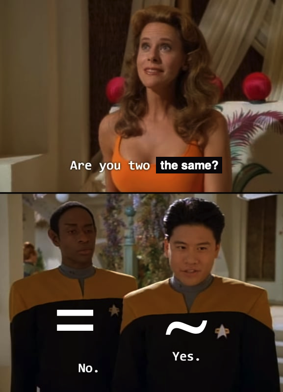 Equivalence Is Equivalent To Identity, But Identity Is Not Identical To Equivalence