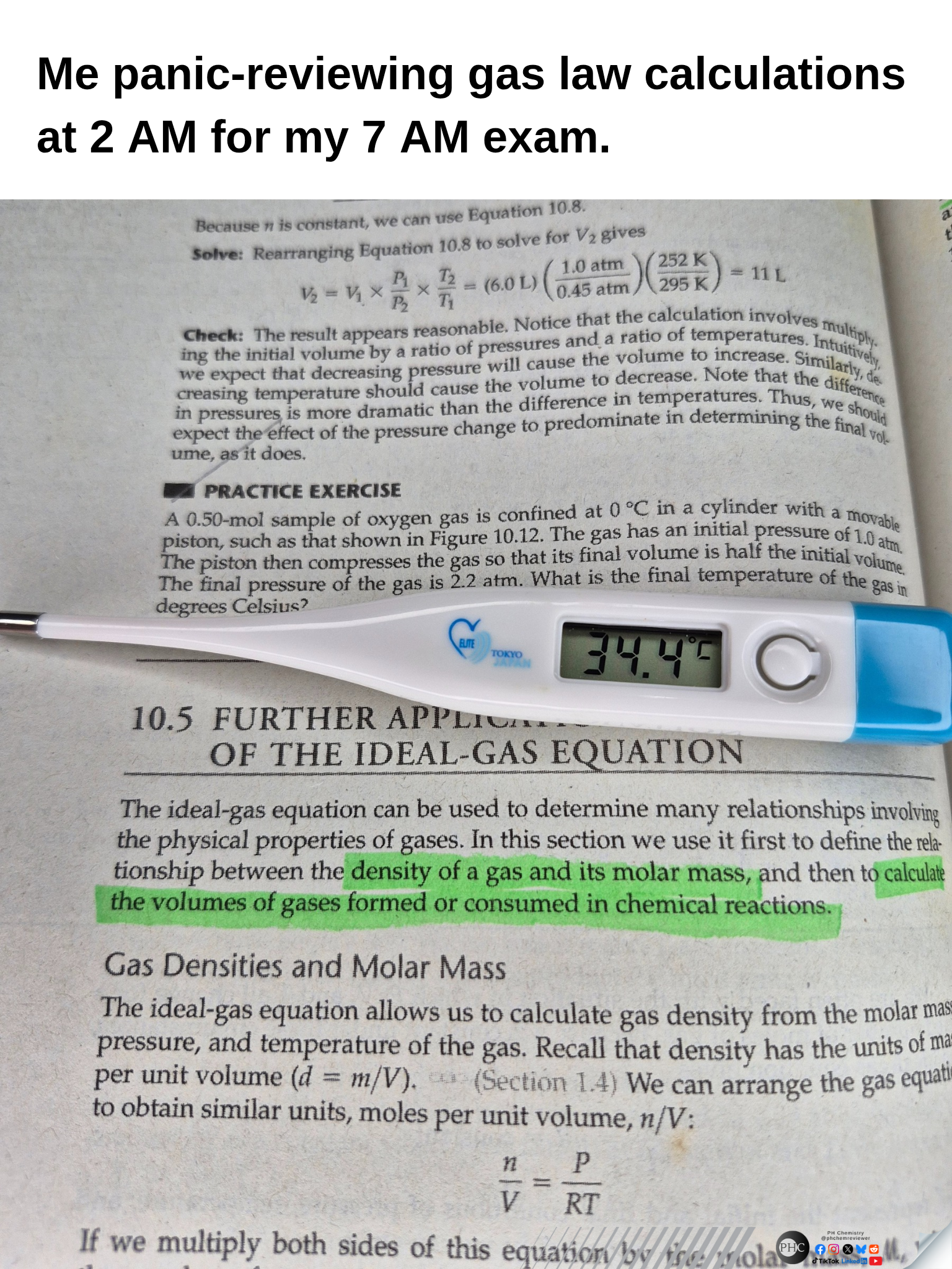 When You Can'T Solve For The Temperature, So You Decide To Just Use A Thermometer.