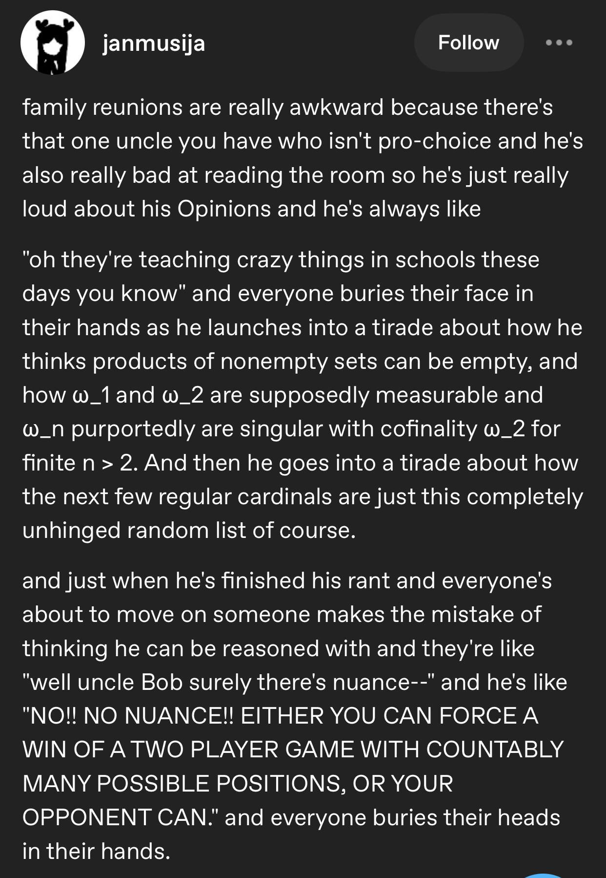 Uncle Bob's Mathematical Meltdown