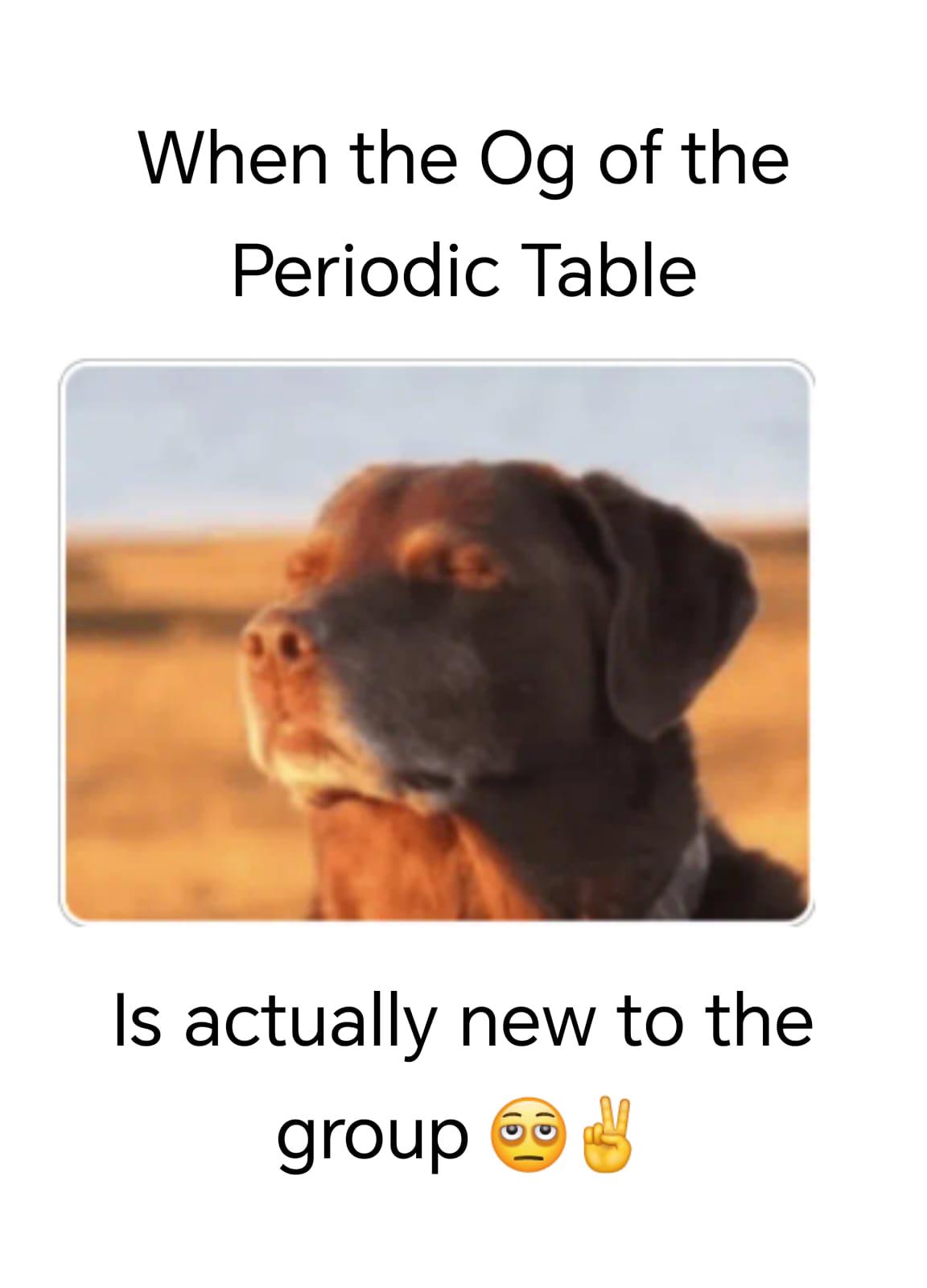 The Periodic Table's Newest Poser