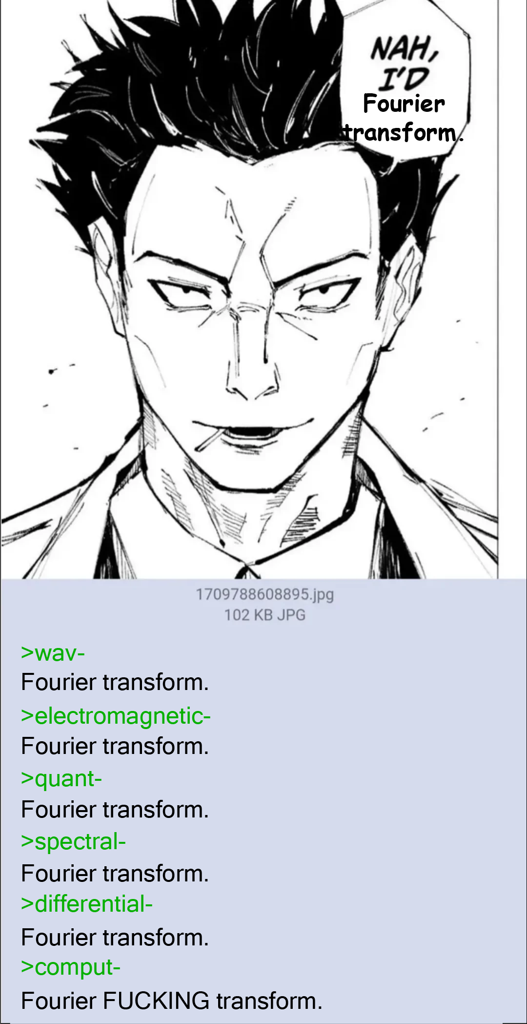 The Fourier Transform Fanatic