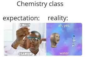 Chemistry Class Expectations Vs. Reality