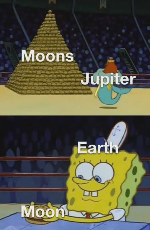 The Moon Flex: Jupiter vs Earth