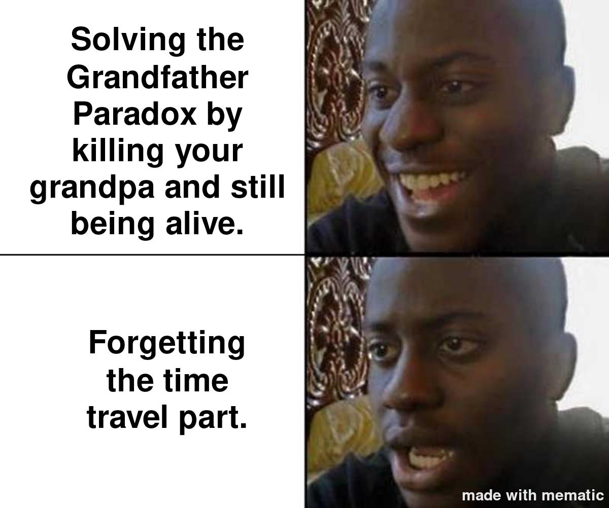 The Grandfather Paradox Facepalm