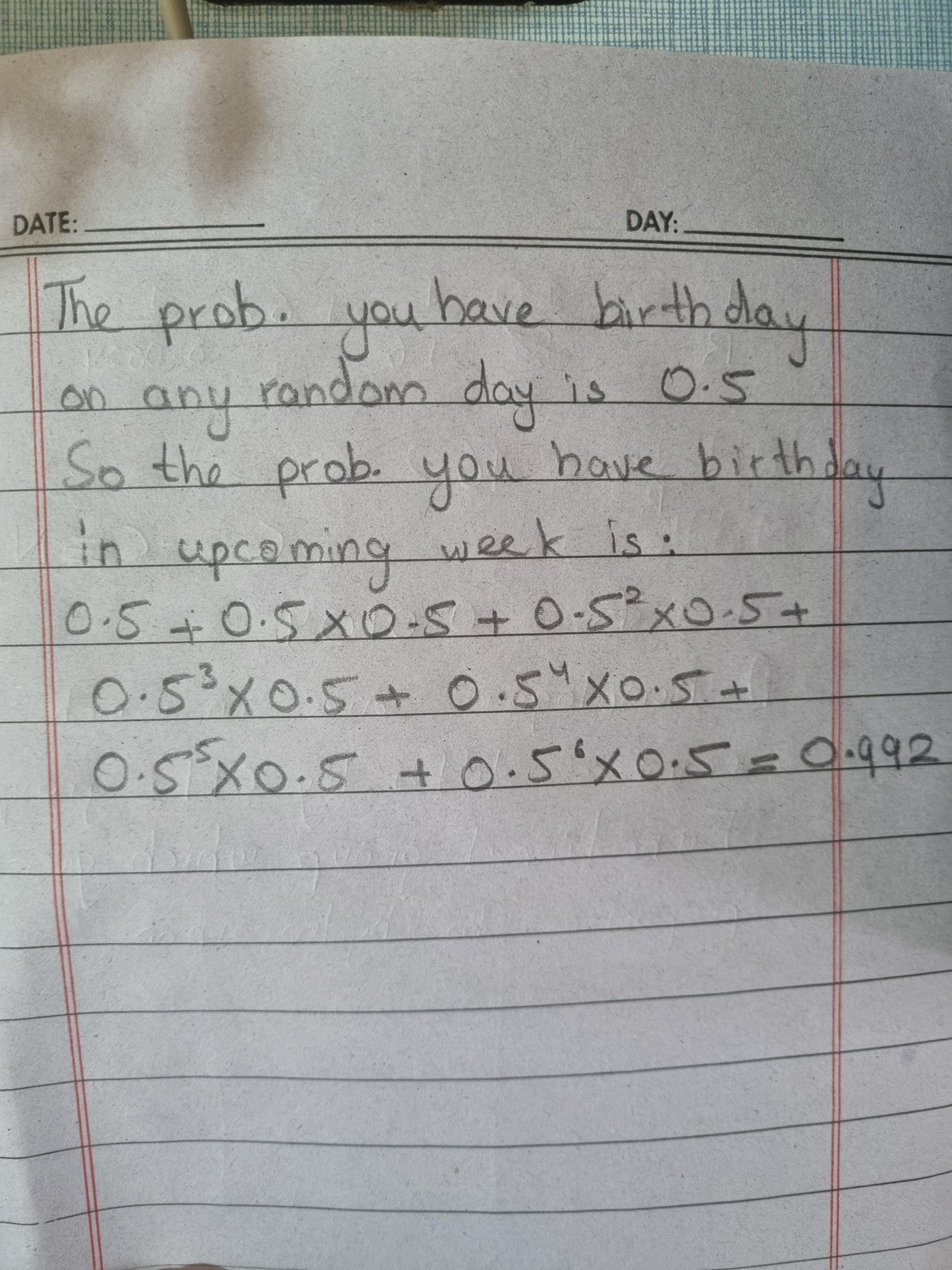 The Probability You Have Birthday In Upcoming Week In 99.2 %