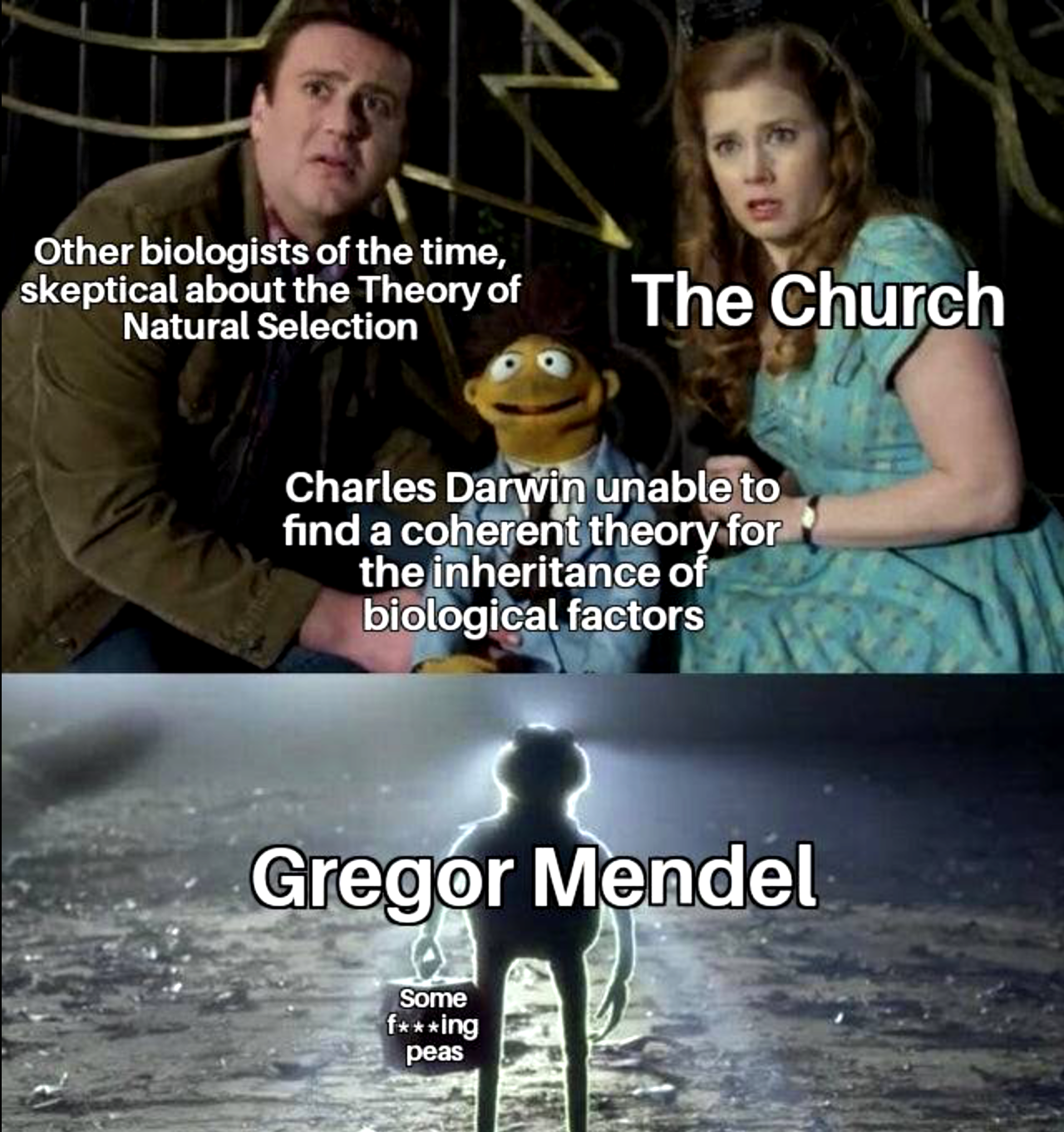 Peas Be With You: Mendel's Genetic Mic Drop