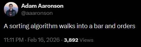 Sorting Algorithm Walks Into A Bar