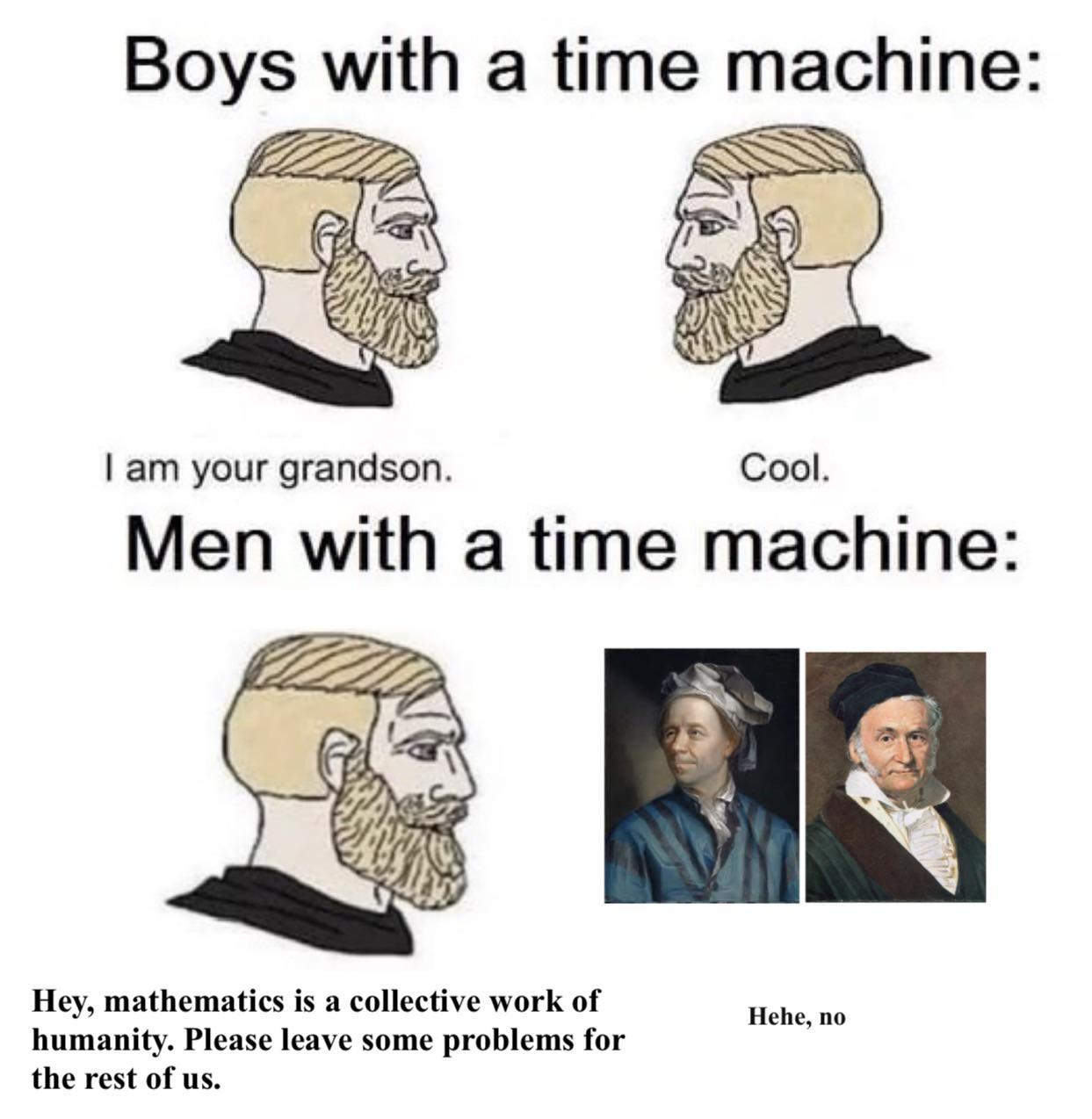 Time Traveling Mathematicians: Leave Some Glory For The Rest Of Us