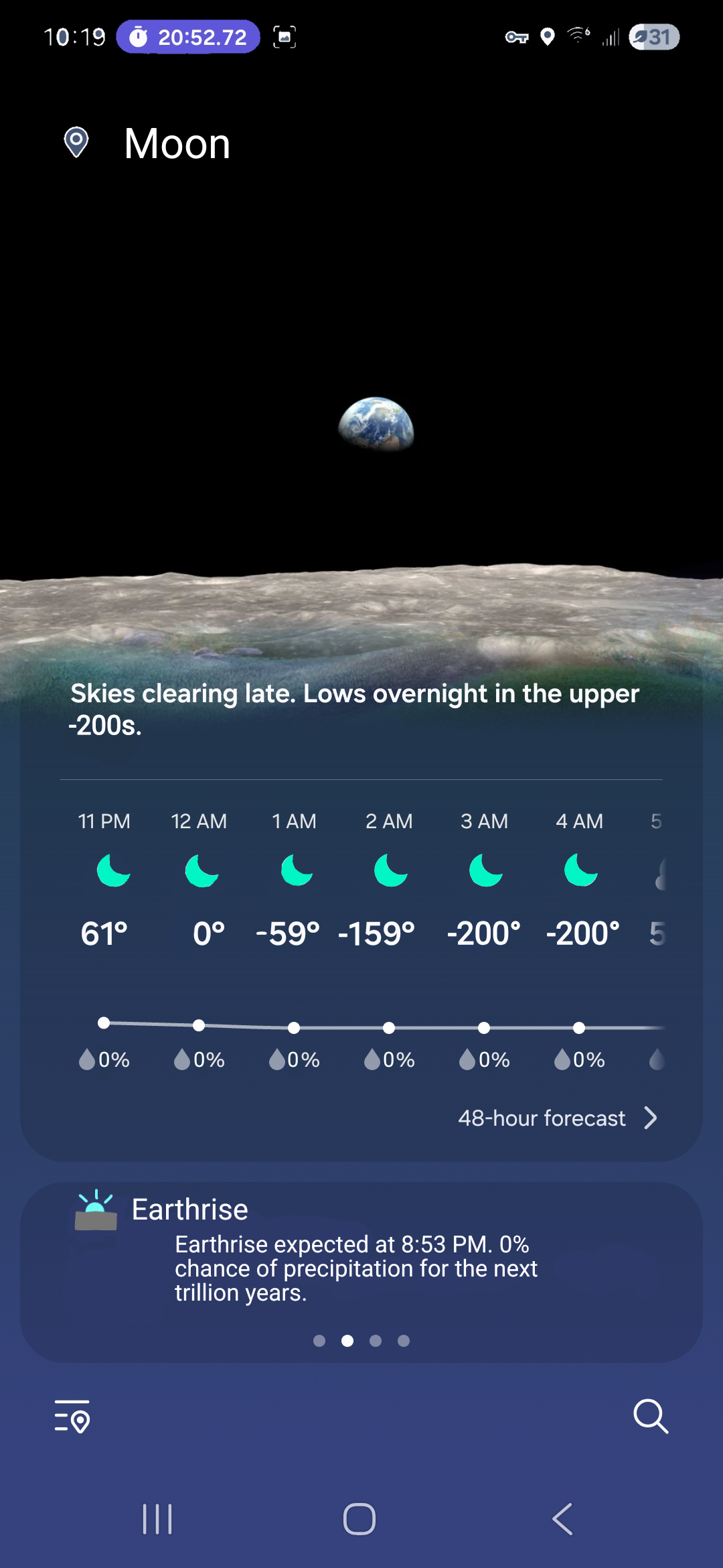 Moon Weather Forecast