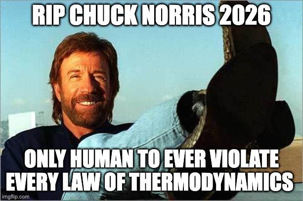 Chuck Norris Is Not Dead He Is Just Living His Life By Travelling Back In Time