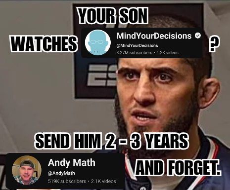 Today I Woke Up And Realized Mind Your Decisions Is Pure Math Slop