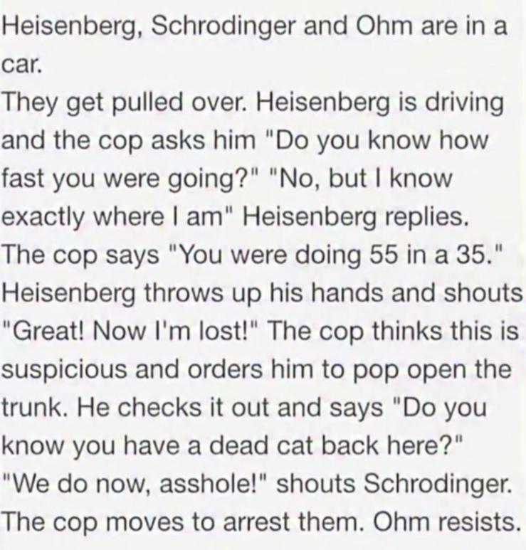 The Cop Was Einstein And He Let Them Go Because Speed Is Relative
