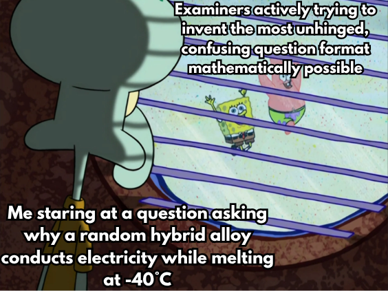 POV: You Spent Days Memorising Giant Covalent Structures And Ionic Lattices Because Your Teacher Guaranteed A Standard Structure And Bonding 6-Marker